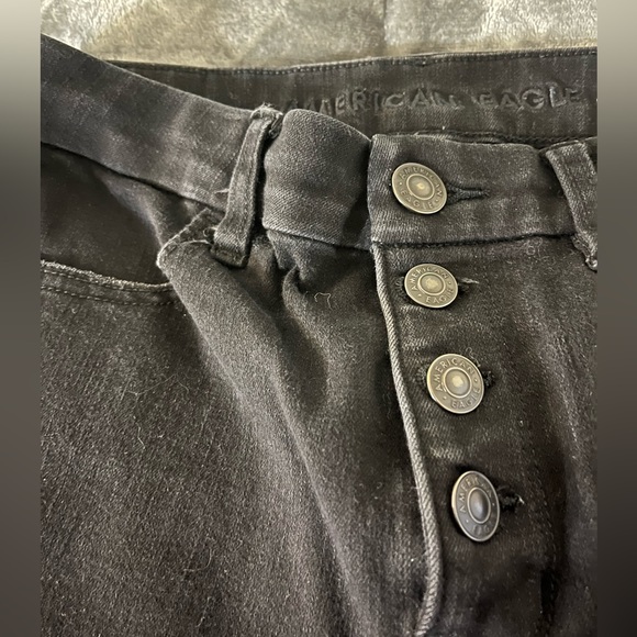 American Eagle black curvy hi rise jegging crop - Picture 2 of 7